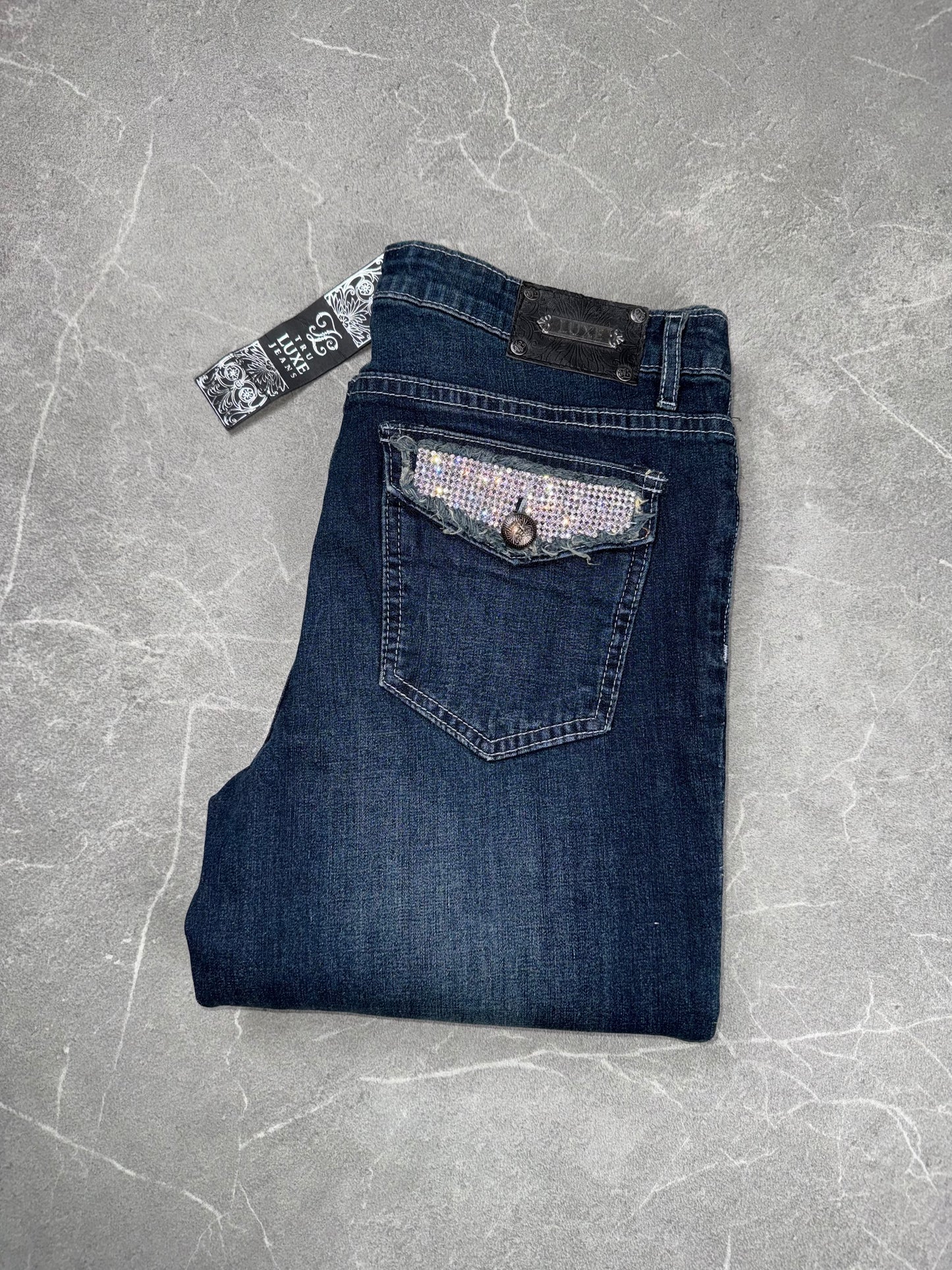 Luxe Jeans Bootcut Mid Rise // M