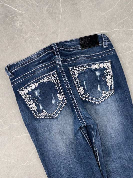 Cedar Rose Jeans Bootcut Mid Rise // M