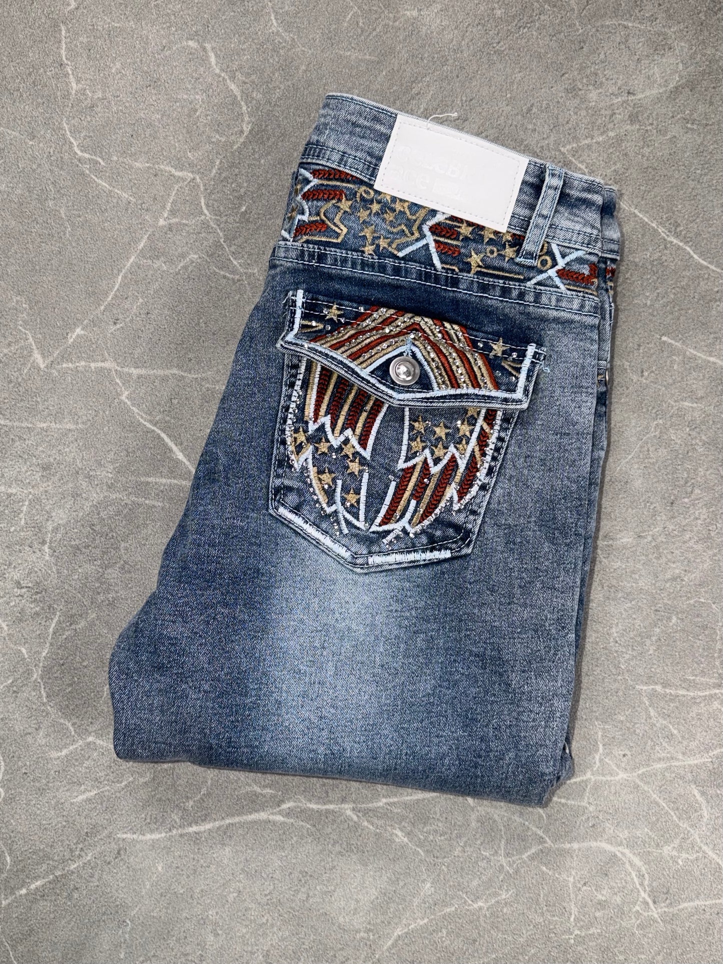Celebrity Jeans Flared Mid Rise // S