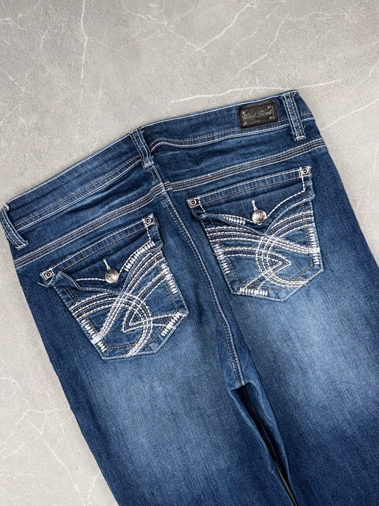 Wired Heart Jeans Bootcut Mid-High Rise // 32 (L)