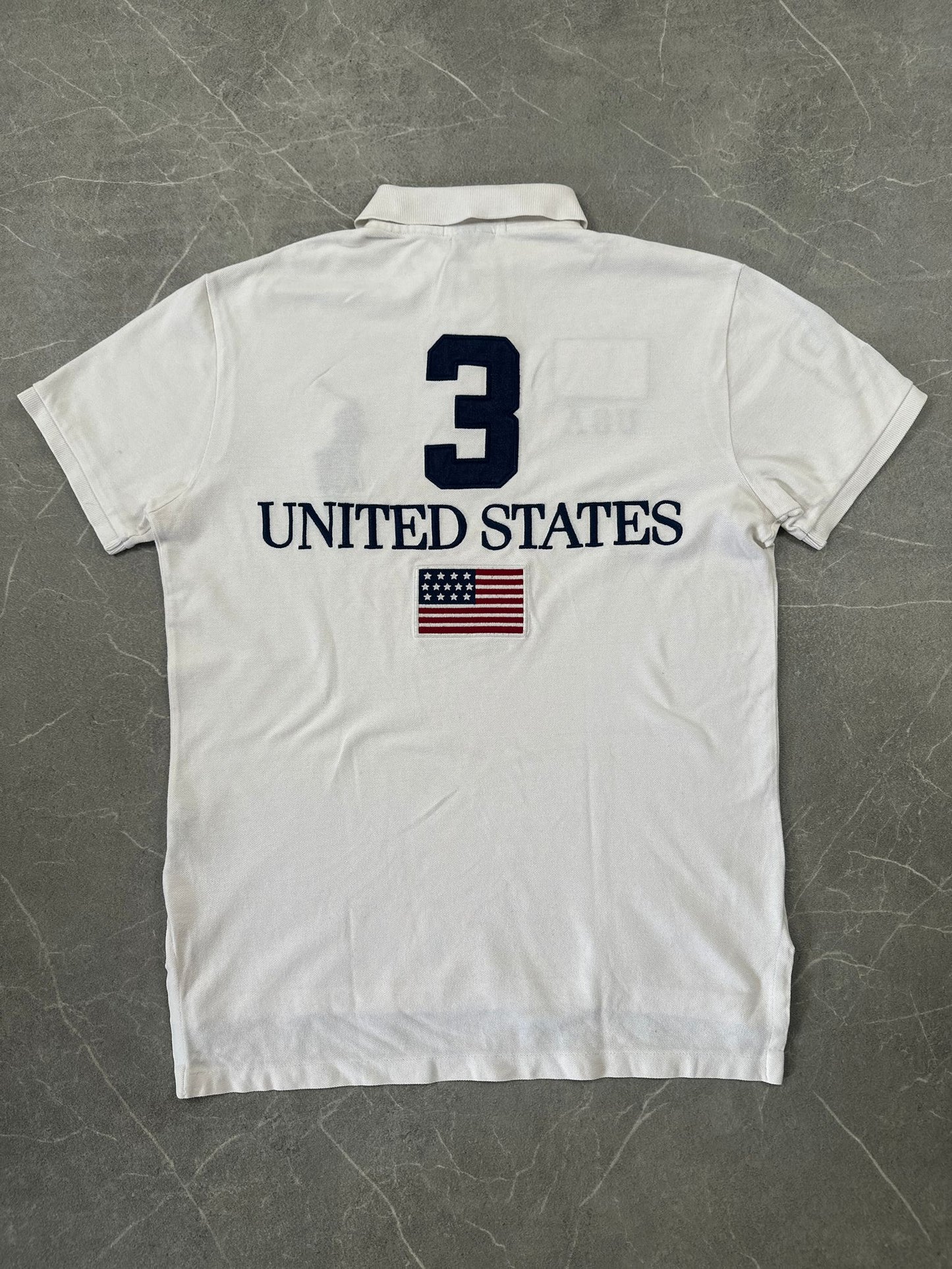 Ralph Lauren Big Pony Polo - USA Flagge Weiß M