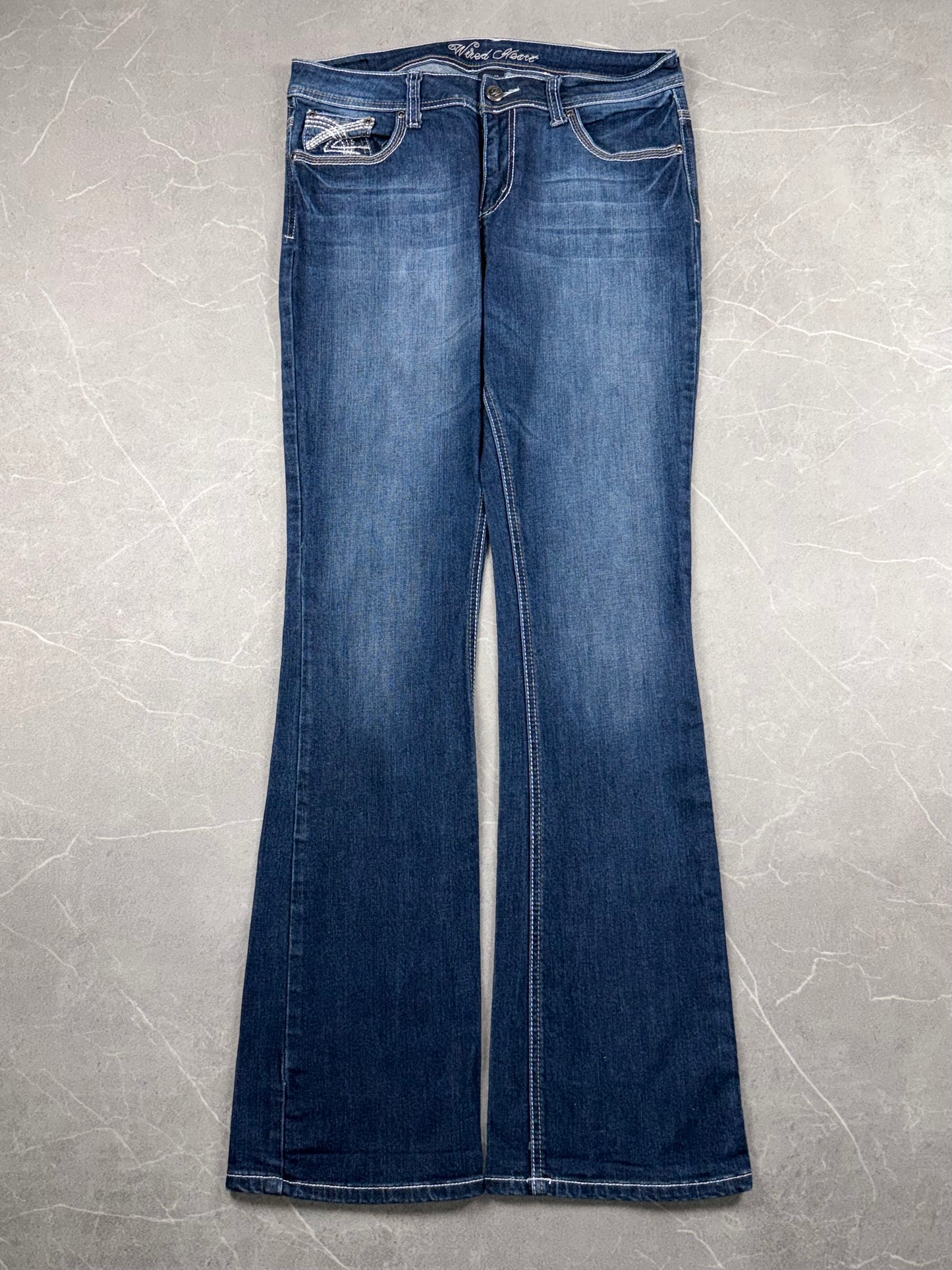 Wired Heart Jeans Bootcut Mid-High Rise // 32 (L)