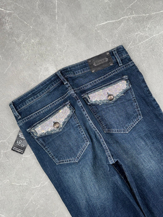 Luxe Jeans Bootcut Mid Rise // M