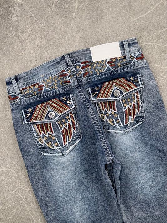 Celebrity Jeans Flared Mid Rise // S