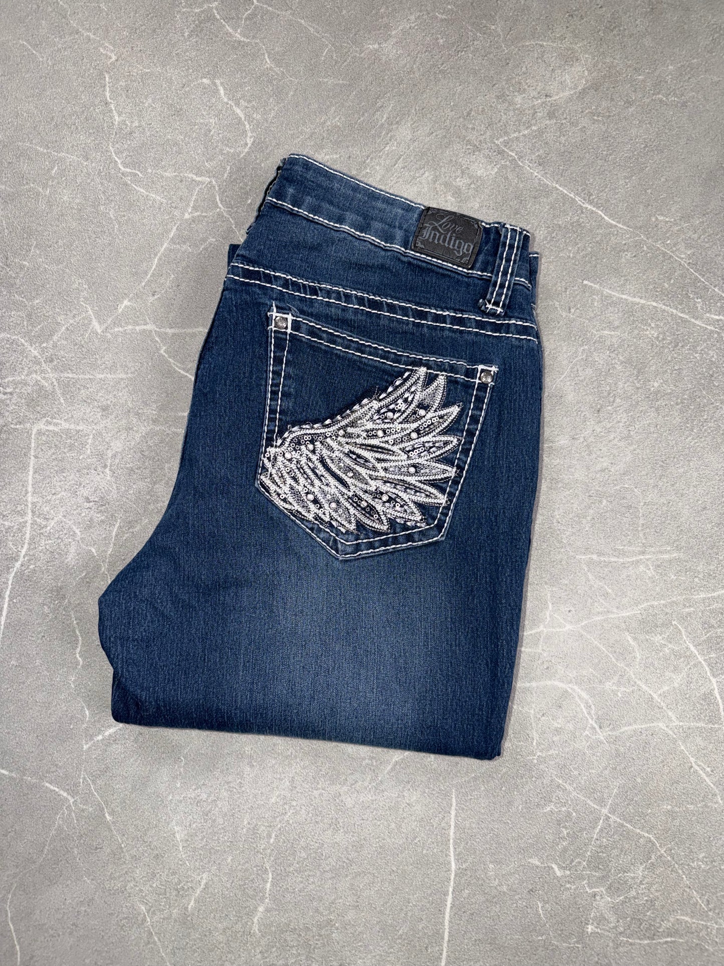 Love Indigo Bootcut Mid Rise // M