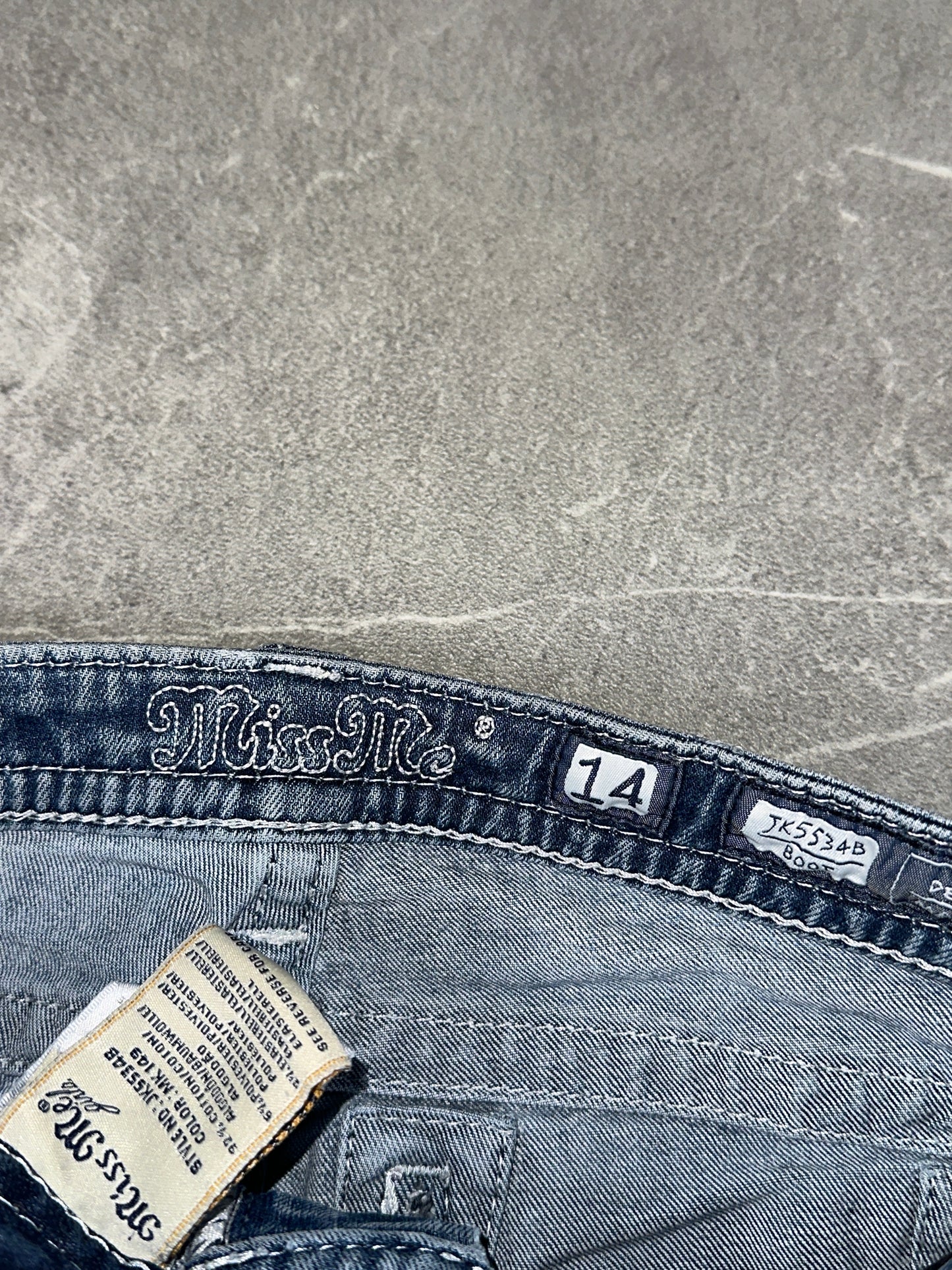 Miss Me Bootcut Low Rise // 14 (XXS)