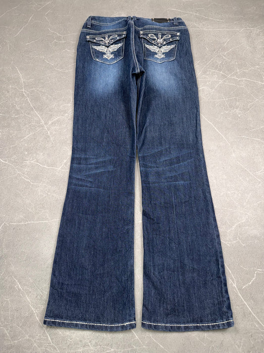 Live Hard Bootcut Mid Rise // M