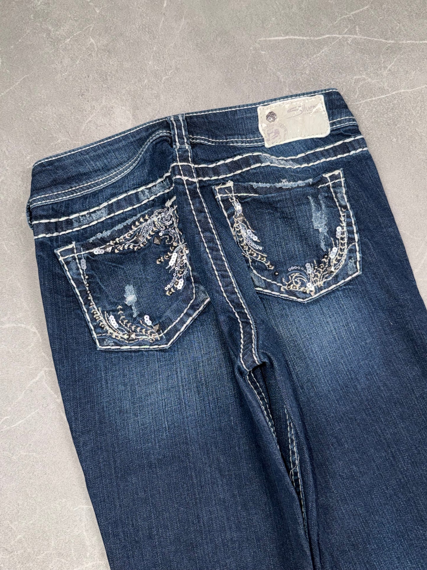Silver Bootcut Low Rise // S