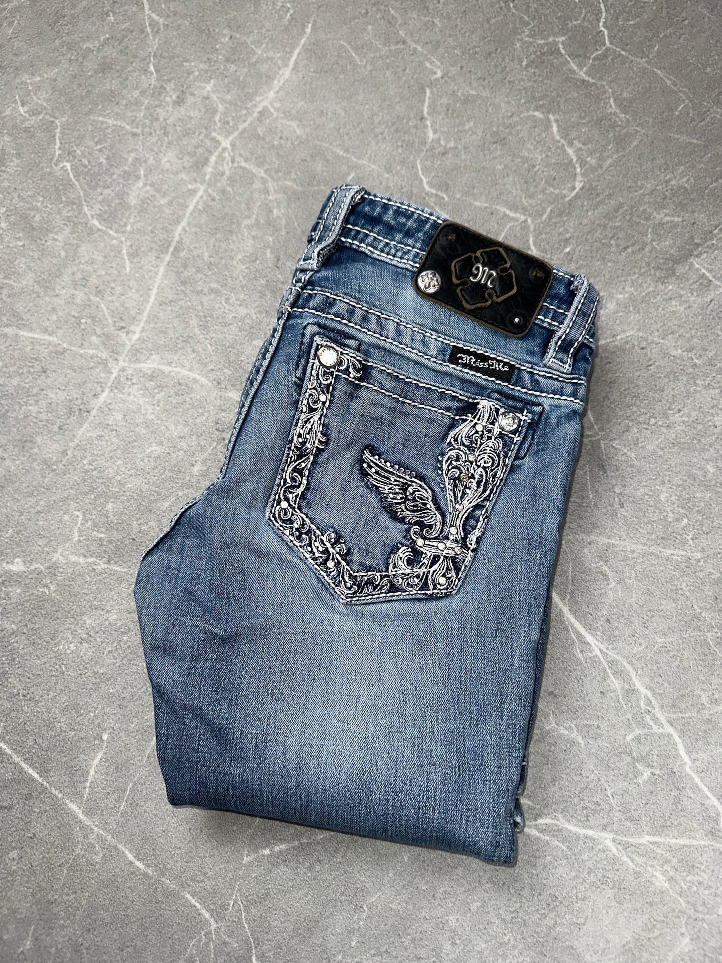 Miss Me Bootcut Low Rise // 14 (XXS)