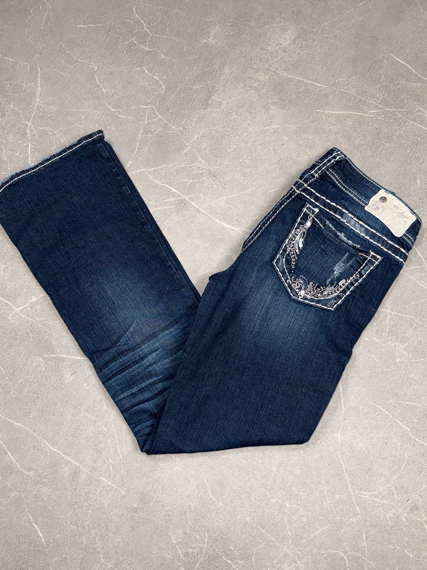 Silver Bootcut Low Rise // S