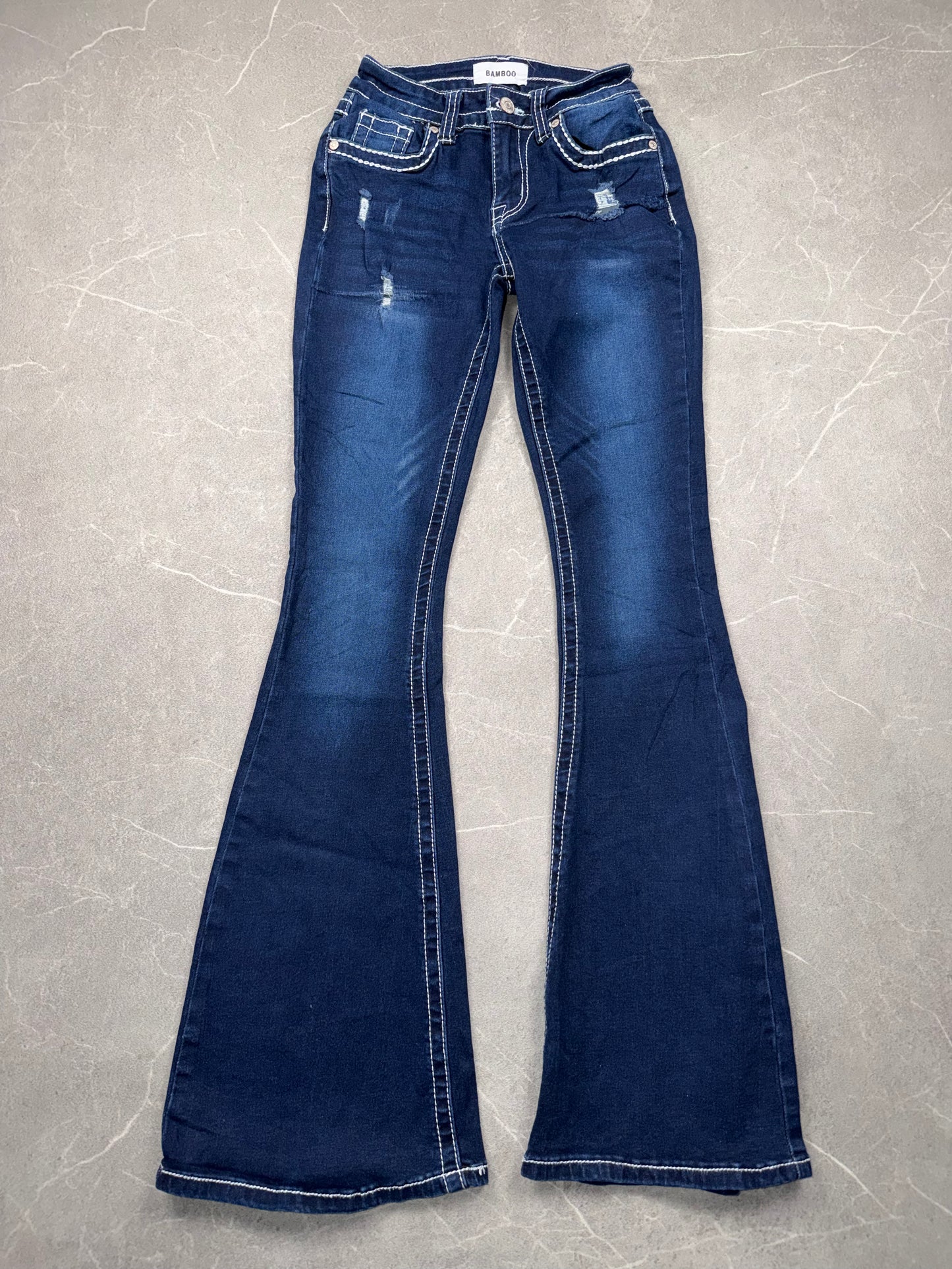 Bamboo Flared Mid Rise // XXXS