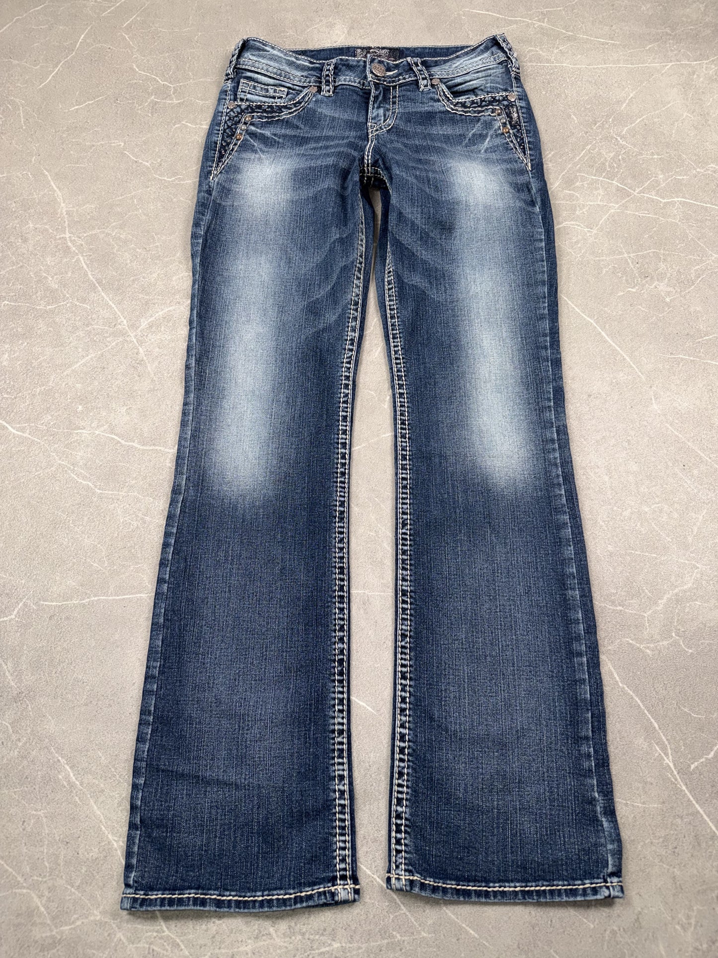 Silver Bootcut Low Rise // S